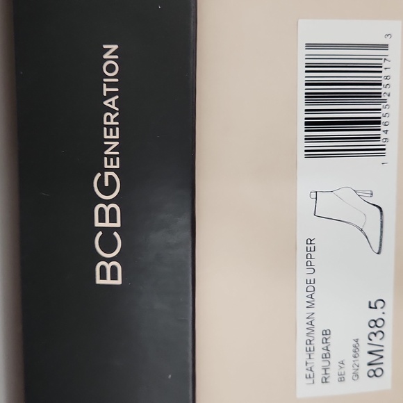 BCBGeneration Beya Leather Ankle Boots with Studded Detail in Rhubarb Color - Picture 6 of 6